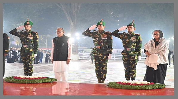 ভাষাশহীদদের প্রতি রাষ্ট্রপতি ও প্রধানমন্ত্রীর শ্রদ্ধা