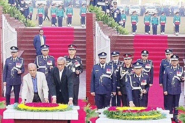 রাজারবাগ পুলিশ স্মৃতিসৌধে স্বরাষ্ট্র উপদেষ্টা-আইজিপির শ্রদ্ধা