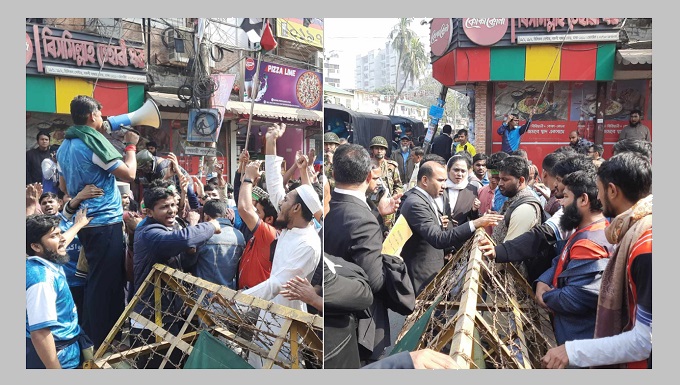 সড়ক থেকে সরলেন ঢাকা আলিয়ার শিক্ষার্থীরা