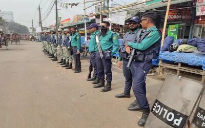 সাত কলেজ শিক্ষার্থীদের কর্মসূচি ঘিরে নীলক্ষেতে পুলিশের সতর্ক অবস্থান