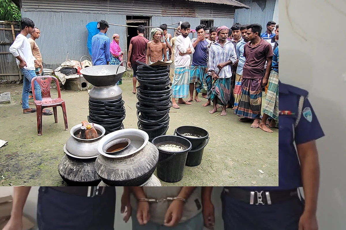 কুড়িগ্রামে বাড়িতে বাংলা মদের কারখানা, আটক ১
