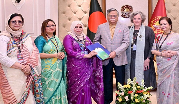 রাষ্ট্রপতির সঙ্গে ইন্টারন্যাশনাল ইনার হুইল প্রেসিডেন্টের সৌজন্য সাক্ষাৎ