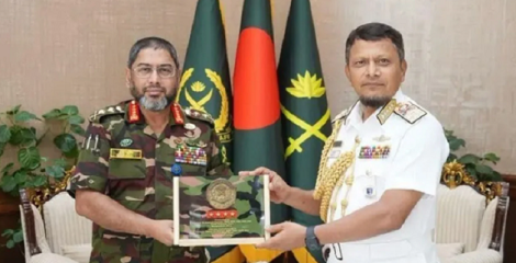 সেনাপ্রধানের সঙ্গে নৌবাহিনী প্রধানের বিদায়ী সাক্ষাৎ
