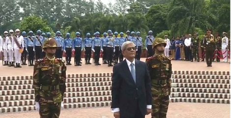 জাতীয় স্মৃতিসৌধে নবনির্বাচিত রাষ্ট্রপতির শ্রদ্ধা নিবেদন