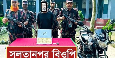 দর্শনা সীমান্তে ১৩ কোটি টাকার স্বর্ণসহ পাচারকারী আটক