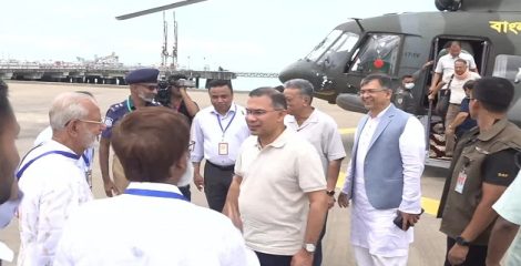 কক্সবাজার মাতারবাড়ি পৌঁছেছেন প্রধানমন্ত্রী