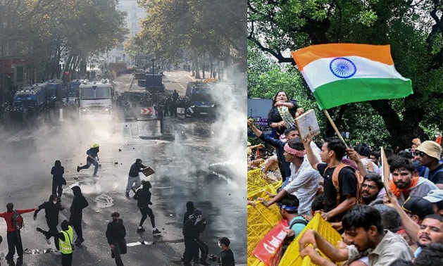 ফ্রান্সের দাঙ্গা ও ভারতের আন্দোলনের যোগসূত্র কোথায়, অনুসন্ধানে যা উঠে এসেছে