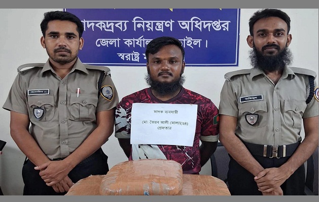 গাঁজাসহ যুবক আটক