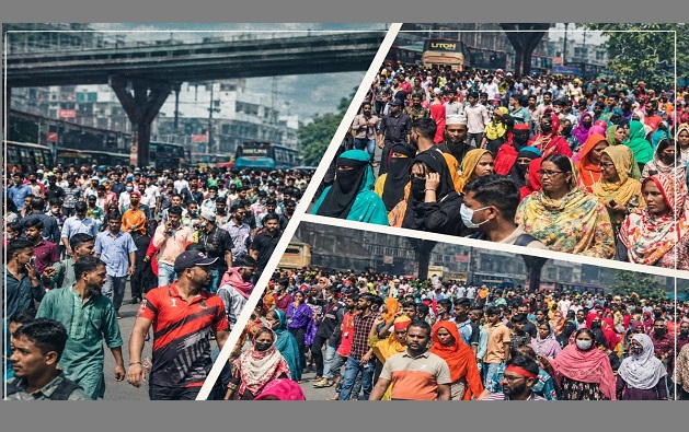 বেতন বৃদ্ধির দাবিতে আজও উত্তরায় গার্মেন্টস শ্রমিকদের বিক্ষোভ মিছিল